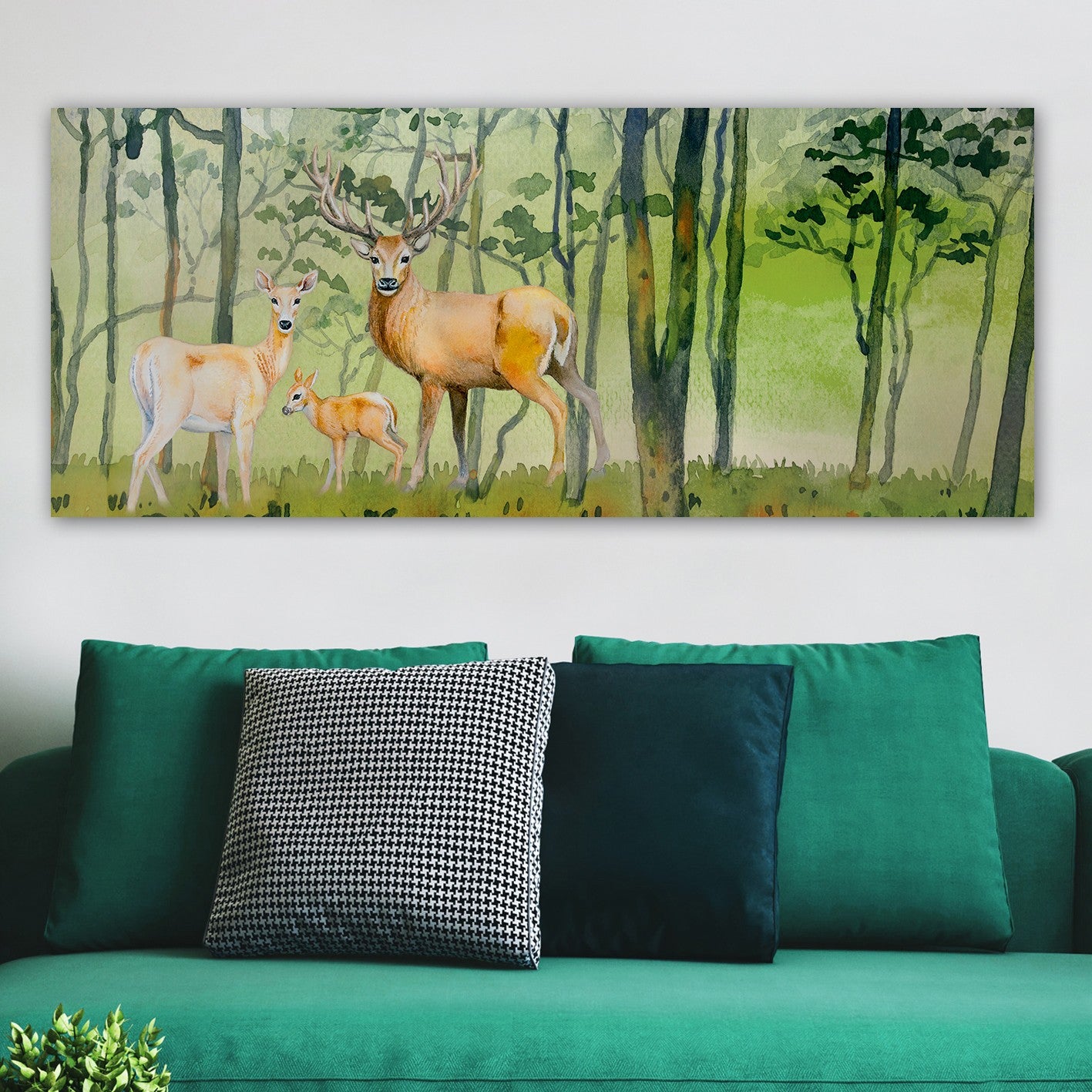 Tela Decorativa Multicolor 50x120 cm com Moldura em Madeira (3 cm) – 100% Canvas