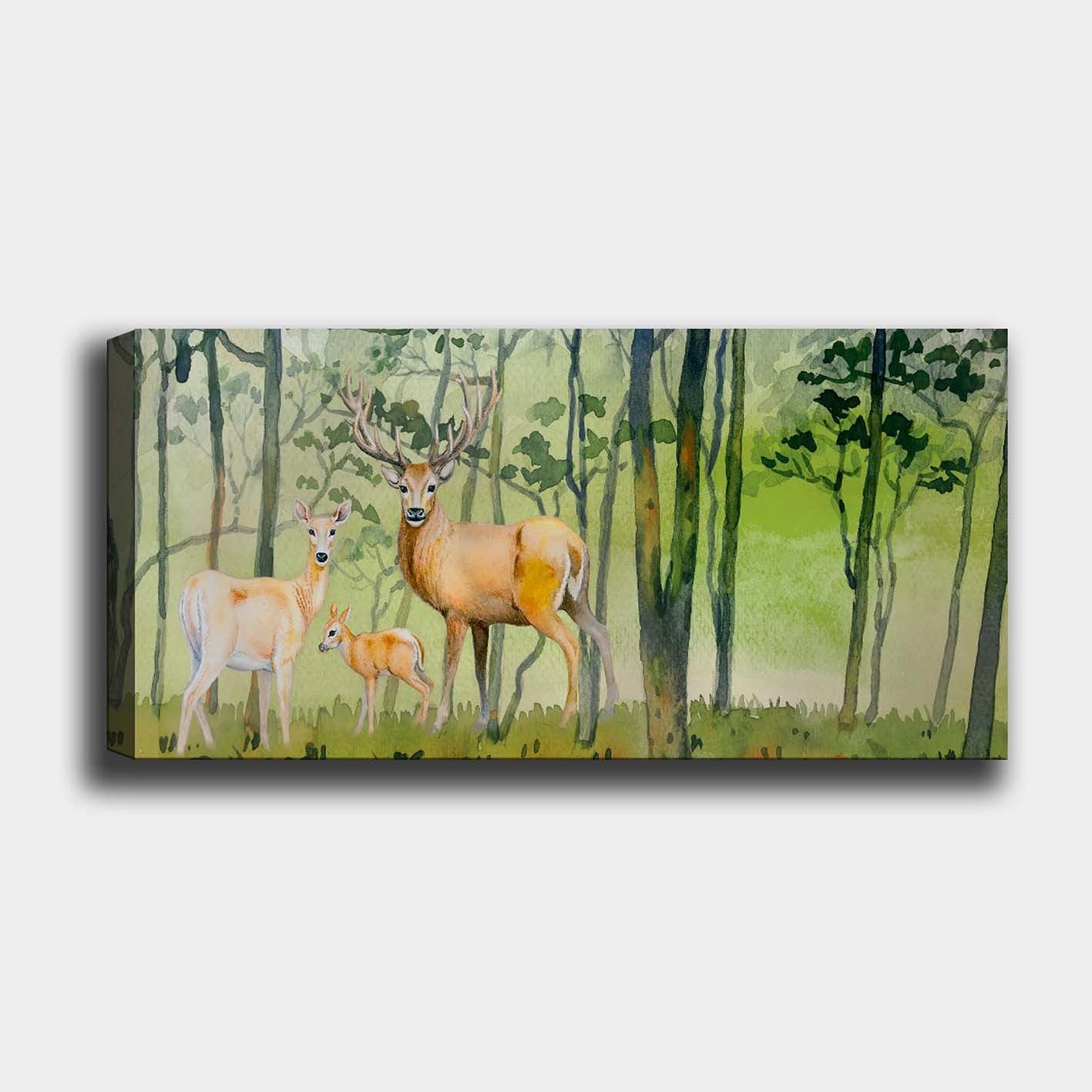 Tela Decorativa Multicolor 50x120 cm com Moldura em Madeira (3 cm) – 100% Canvas