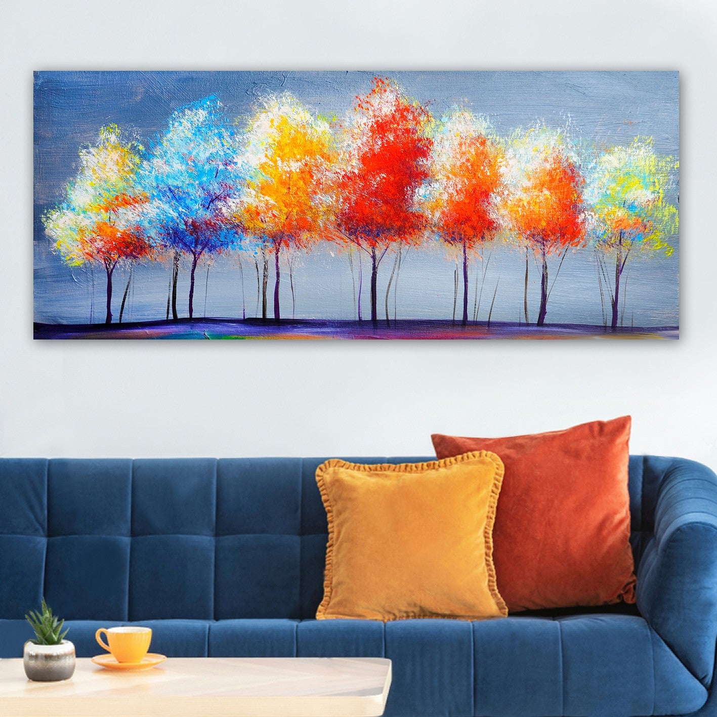 Impressionante pintura decorativa em tela, 50 x 120 cm | 100% tela, 100% moldura de madeira (3 cm de espessura) | Perfeito para amantes de decoração e arte