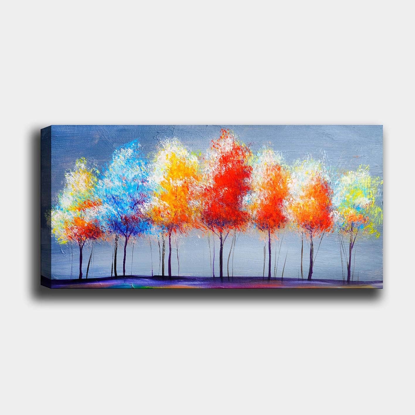 Impressionante pintura decorativa em tela, 50 x 120 cm | 100% tela, 100% moldura de madeira (3 cm de espessura) | Perfeito para amantes de decoração e arte