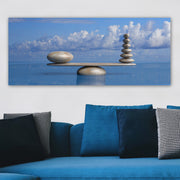 Quadro em Tela Decorativa Multicolor, 50 x 120 cm, Moldura de Madeira 3 cm