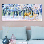 Quadro em Tela Canvas Multicolor 50 x 120 cm com Moldura de Madeira (3 cm)