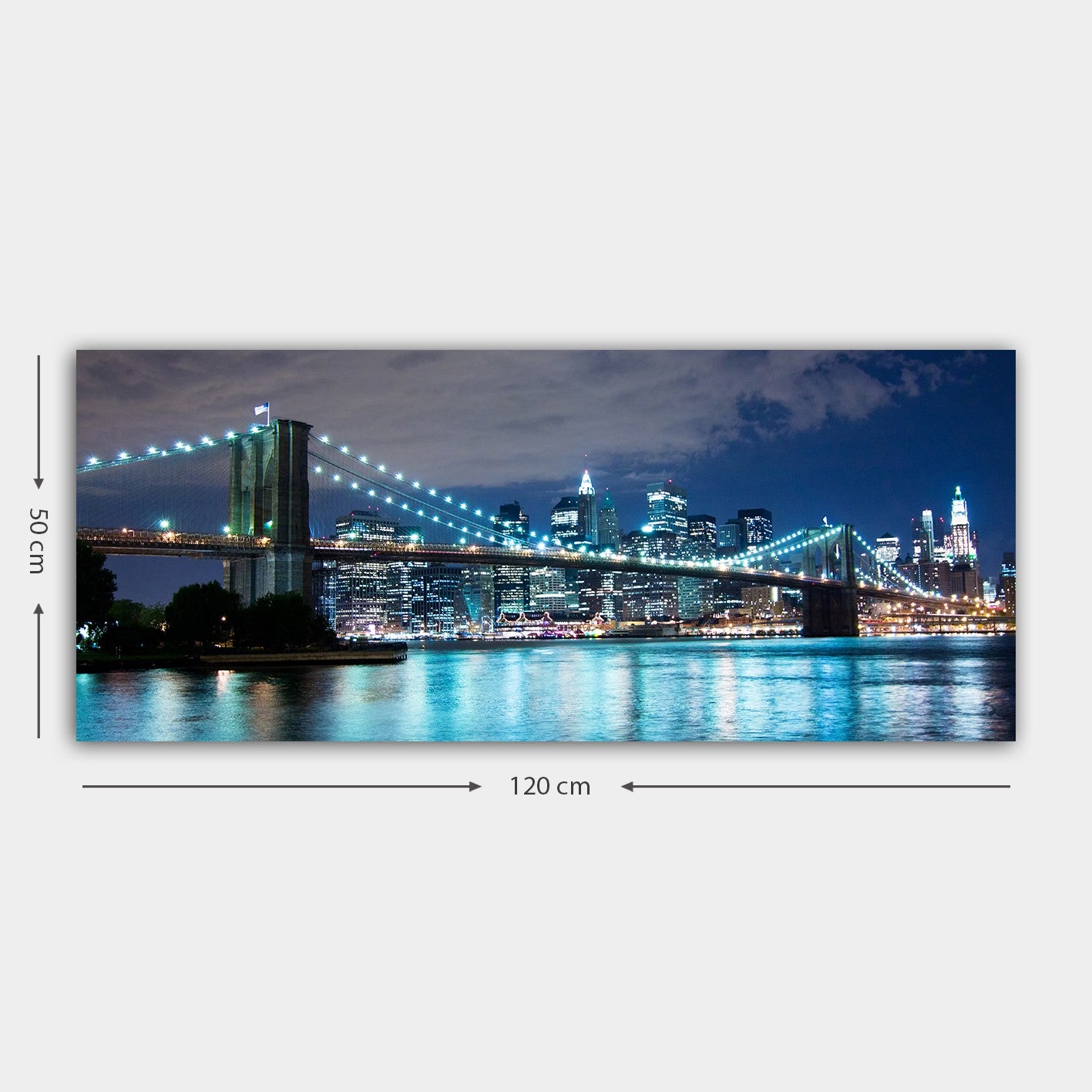 Quadro em Tela Canvas 50x120 cm com Moldura de Madeira (3 cm) – Multicolor – YTY103156192011_50120