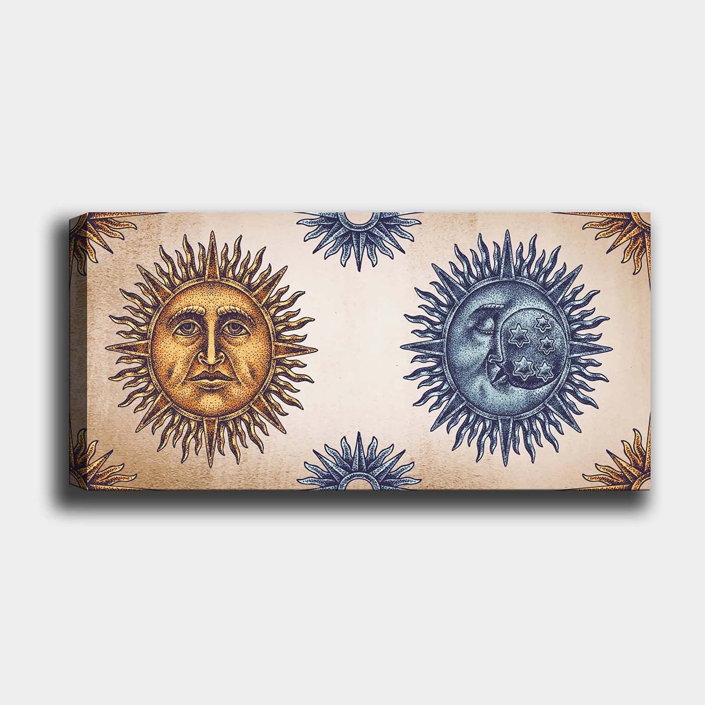 Quadro em Canvas Decorativo Multicolor – 50 x 120 cm – Moldura de Madeira (3 cm)