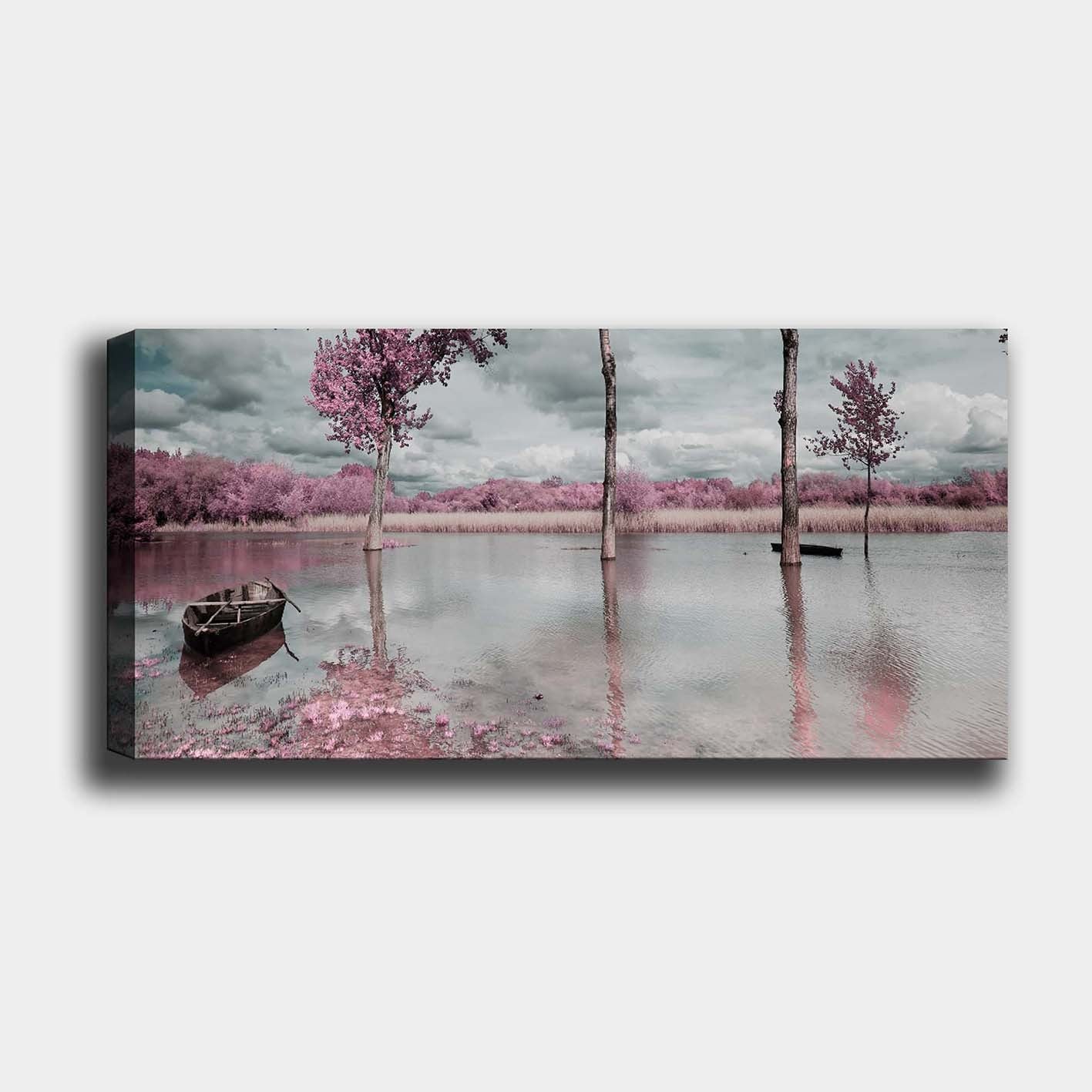 Quadro em Tela Decorativa Multicolor, 50x120 cm, Moldura de Madeira 3 cm – 100% Canvas