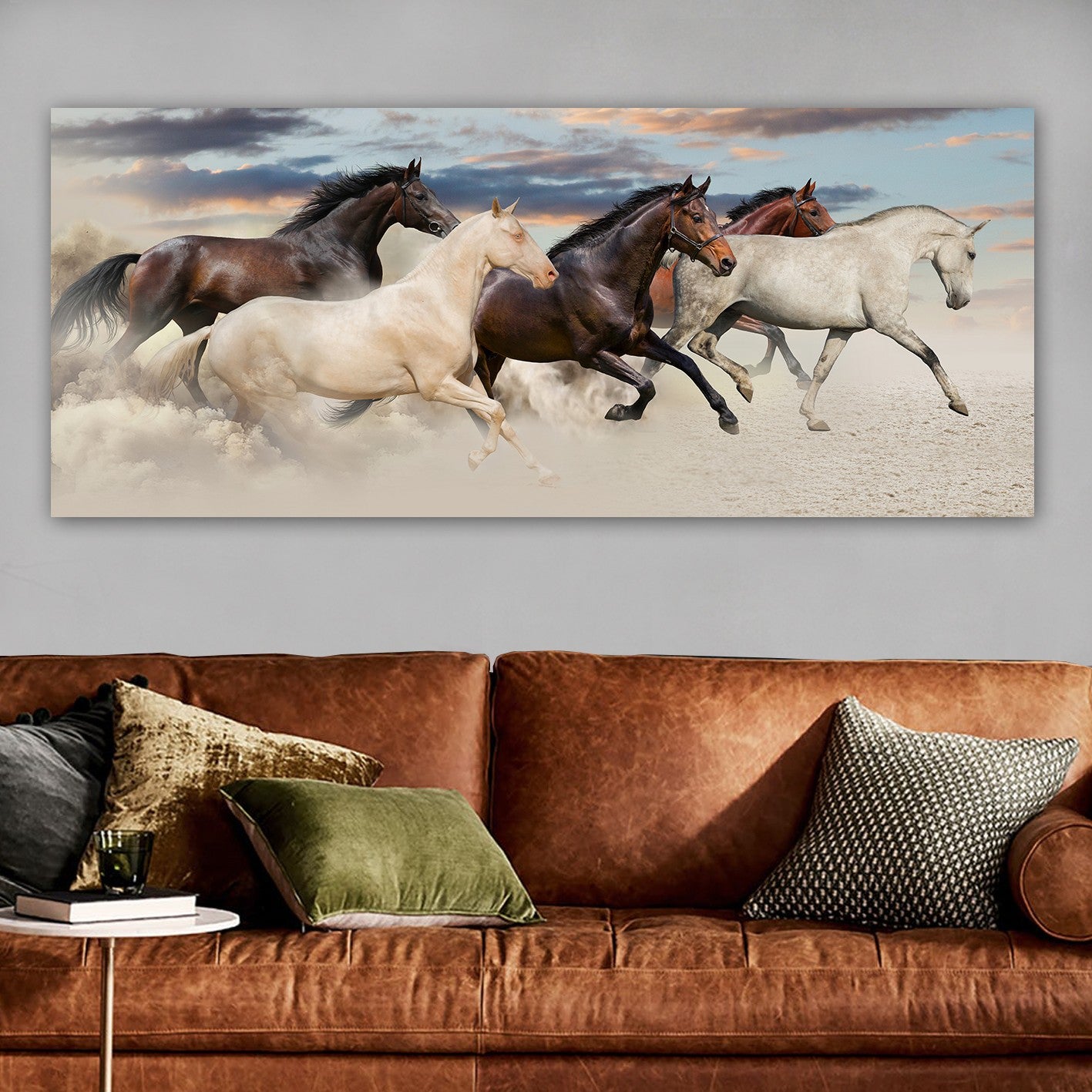 Quadro em Tela Decorativa Multicolor 50x120 cm, Moldura 100% Madeira (3 cm) – YTY103310236866_50120