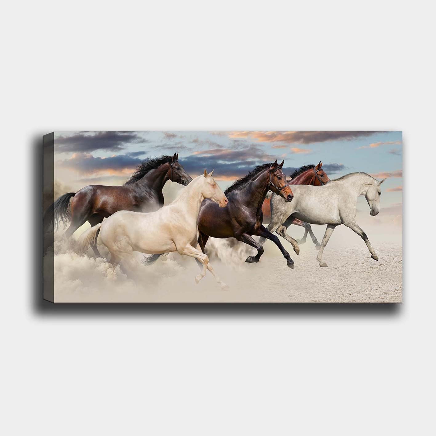 Quadro em Tela Decorativa Multicolor 50x120 cm, Moldura 100% Madeira (3 cm) – YTY103310236866_50120