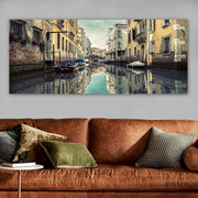 Quadro Decorativo em Tela (Canvas) Multicolor com Moldura de Madeira 3 cm – 50 x 120 cm