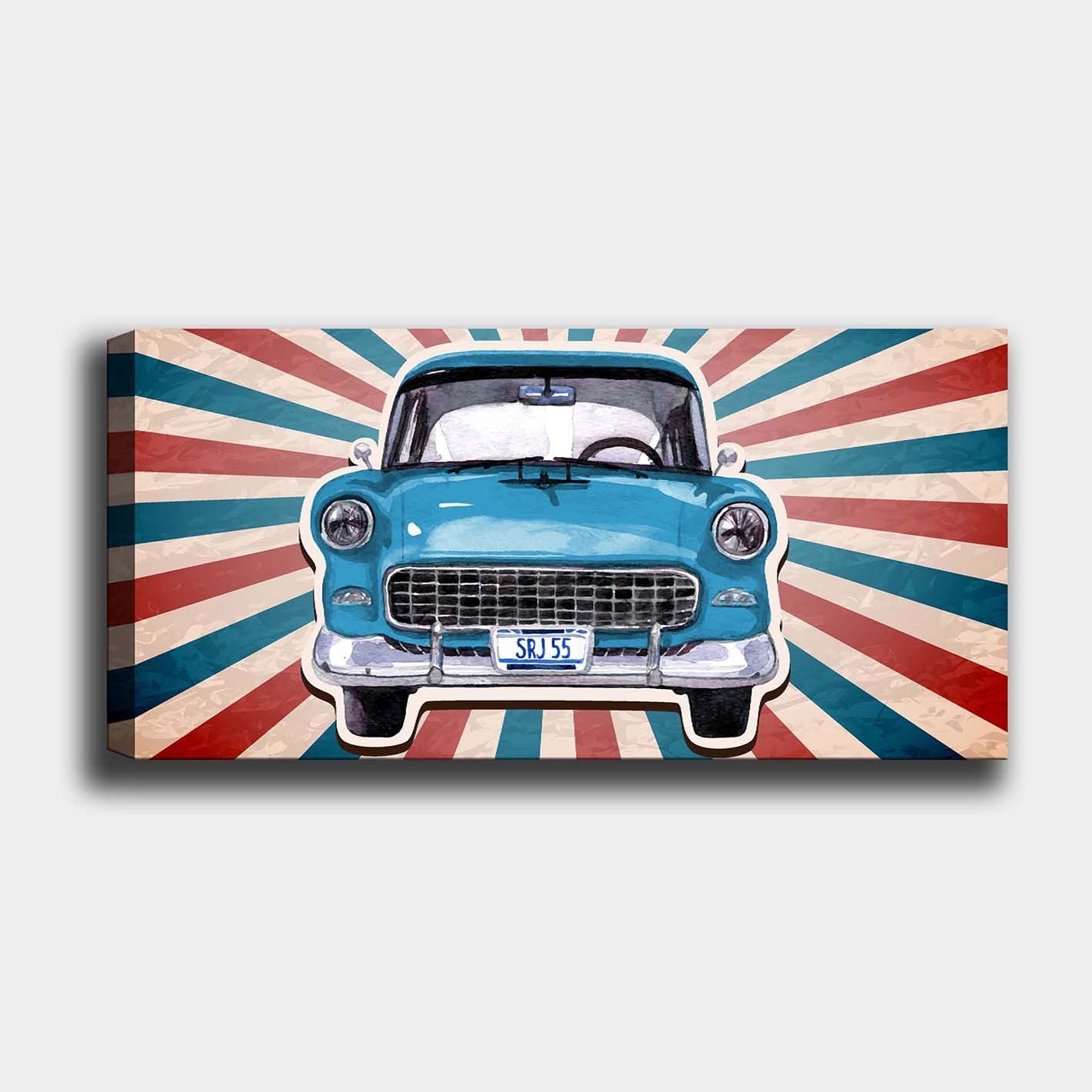 Quadro em Tela Decorativa Multicolor 50x120 cm | Canvas 100% com Moldura de Madeira 3 cm