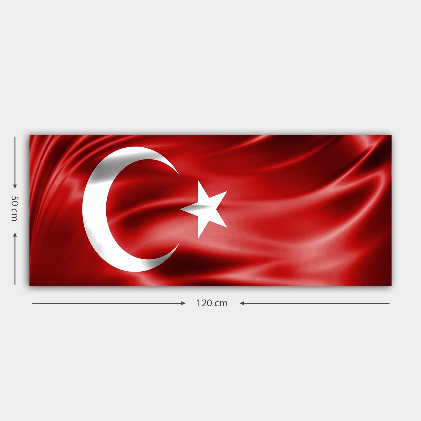 Quadro Decorativo em Tela Multicolor 50x120 cm, Tela 100% Canvas, Moldura de Madeira 3 cm