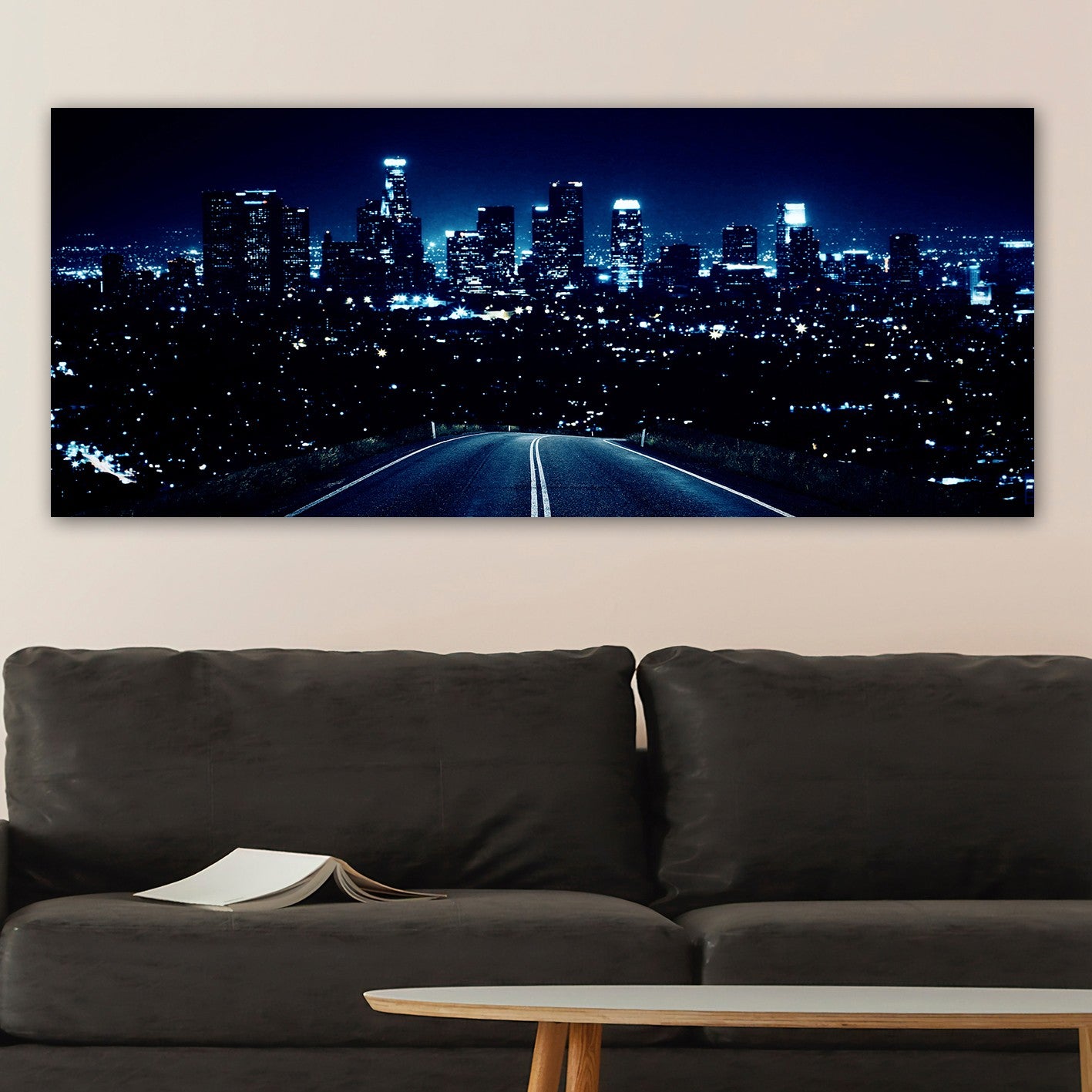 Tela Decorativa em Canvas Multicolor com Moldura de Madeira (3 cm) – 50 x 120 cm