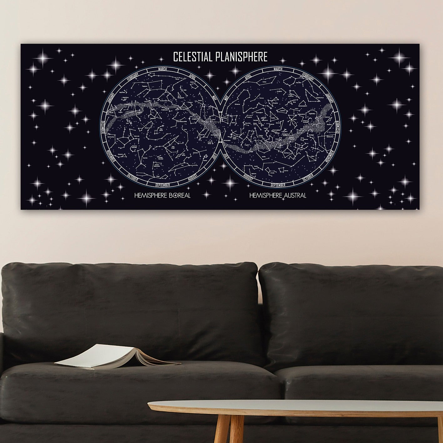 Quadro em Tela Decorativa Multicolor 50x120 cm com Moldura de Madeira 3 cm – 100% Canvas (YTY103653581354_50120)