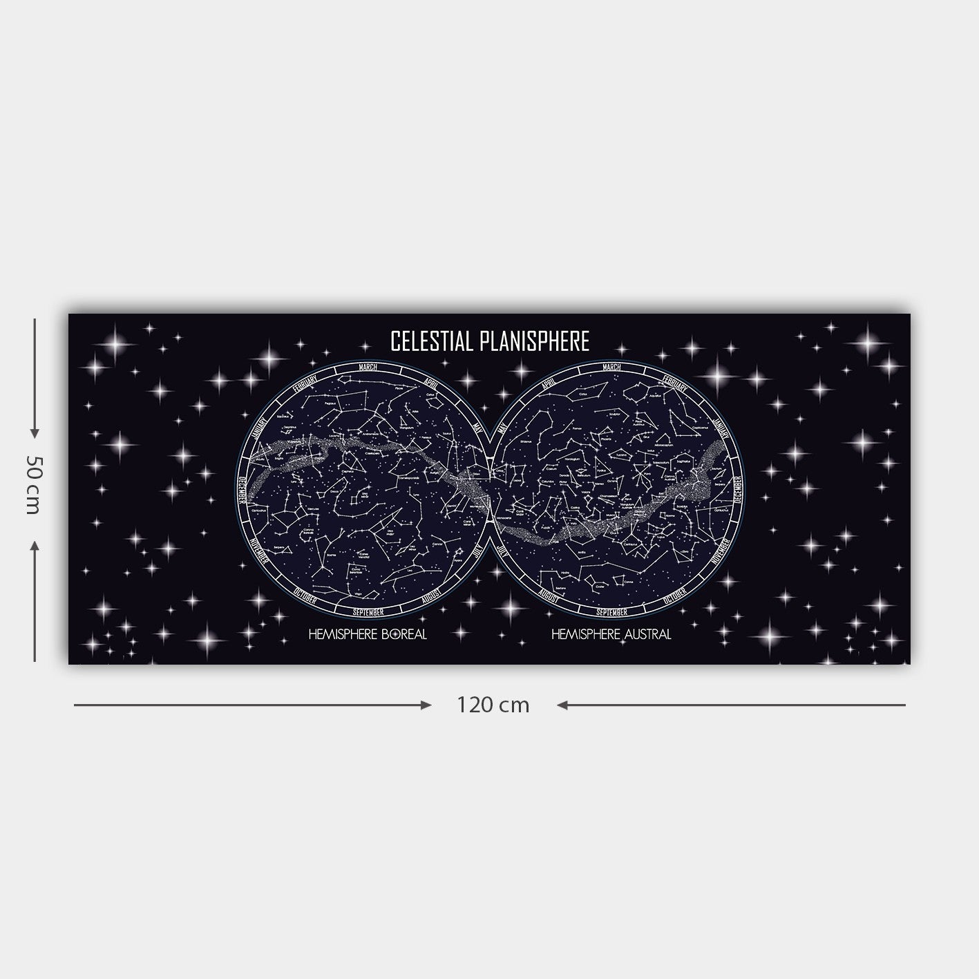 Quadro em Tela Decorativa Multicolor 50x120 cm com Moldura de Madeira 3 cm – 100% Canvas (YTY103653581354_50120)