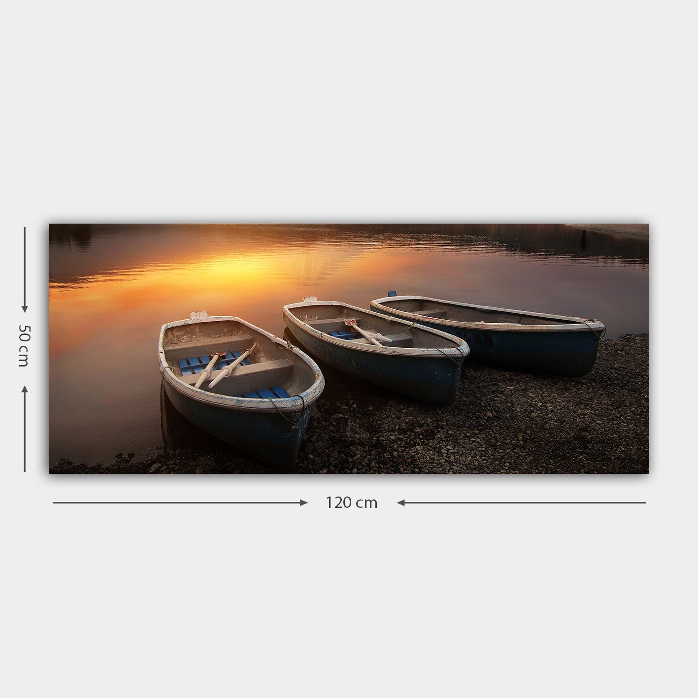 Quadro em Tela Multicolor 50x120 cm – 100% Canvas com Moldura de Madeira 3 cm