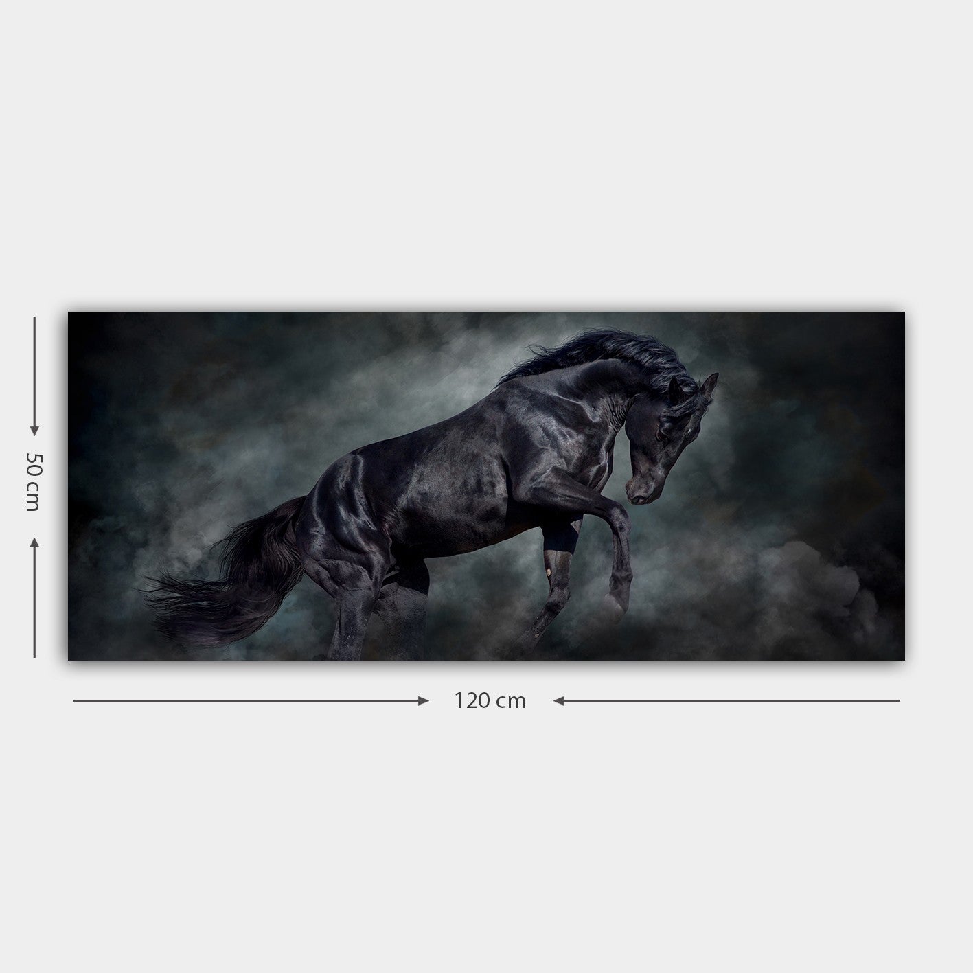 Quadro em Tela Decorativa Multicolor 50x120 cm – 100% Canvas com Moldura de Madeira 3 cm