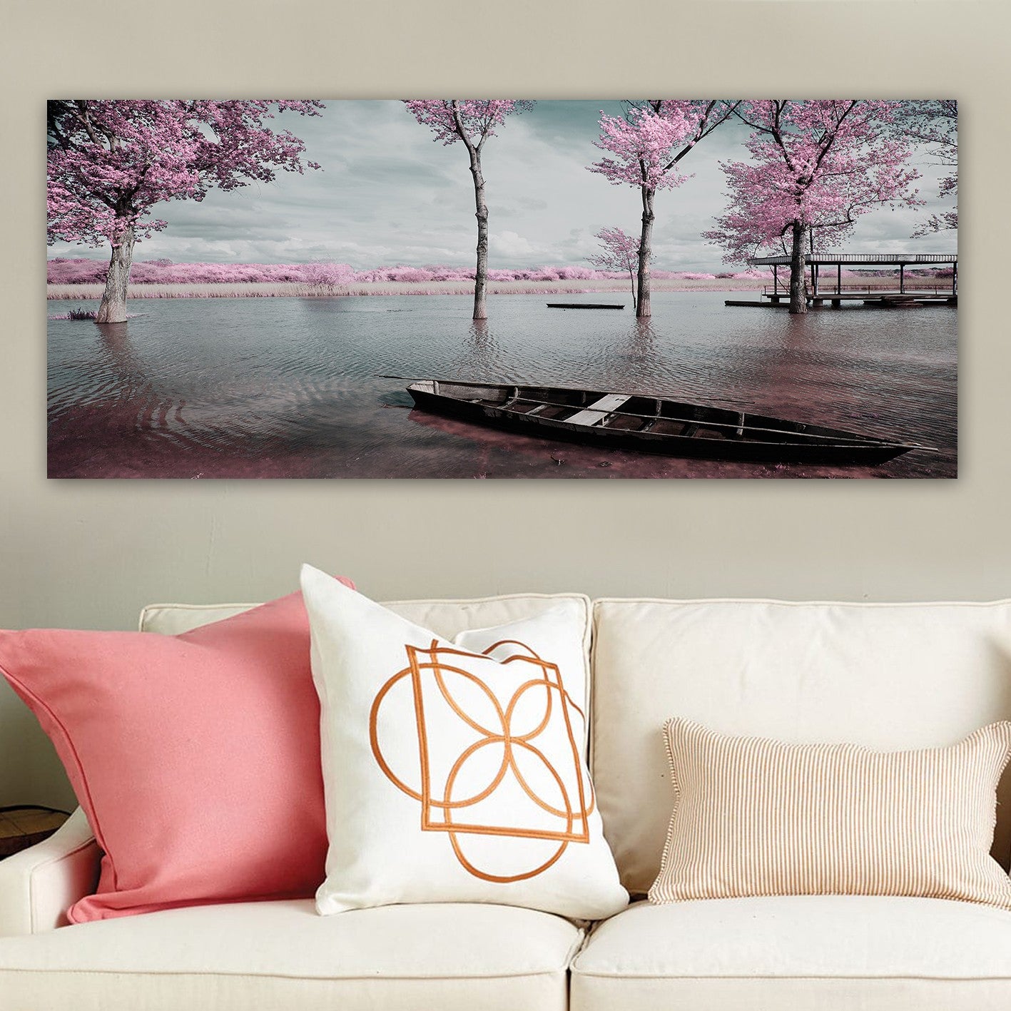 Quadro em Tela Multicolor 50x120 cm – Canvas 100% com Moldura de Madeira (3 cm)