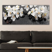 Quadro Decorativo em Tela Multicolor 50x120 cm com Moldura de Madeira (3 cm)