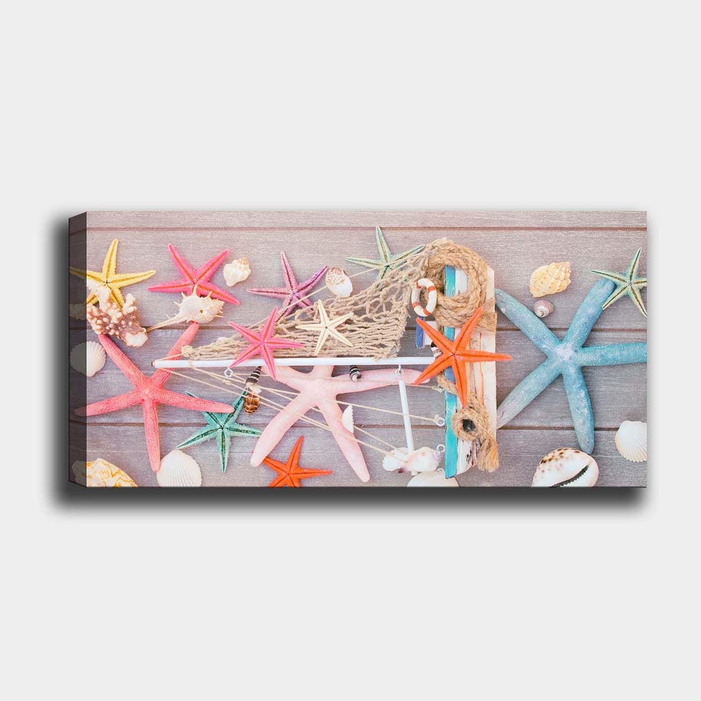 Tela Decorativa em Canvas 100% Multicolor 50 x 120 cm com Moldura de Madeira (3 cm) – YTY104468_50120