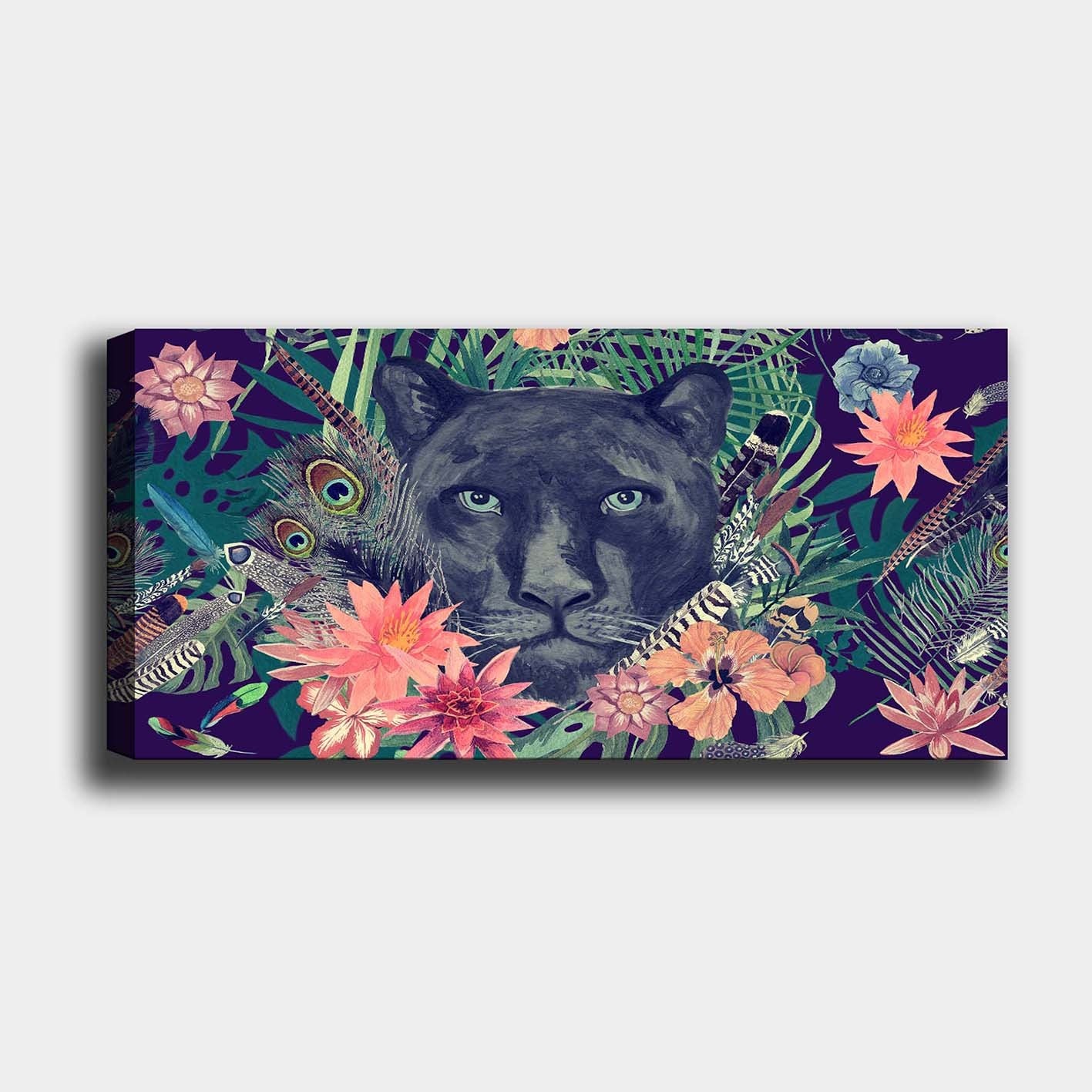 Quadro Decorativo em Tela Multicolor 50x120 cm – 100% Tela, Moldura de Madeira (3 cm)