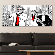 Quadro em Tela Decorativa Multicolor com Moldura de Madeira (3 cm) – 50 x 120 cm