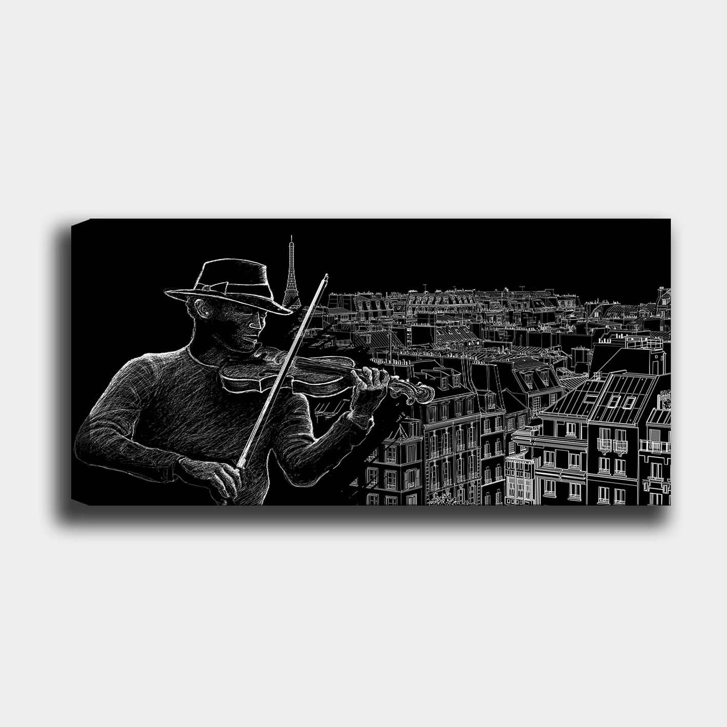 Tela Decorativa em Canvas 100% Multicolor 50 x 120 cm com Moldura de Madeira 3 cm