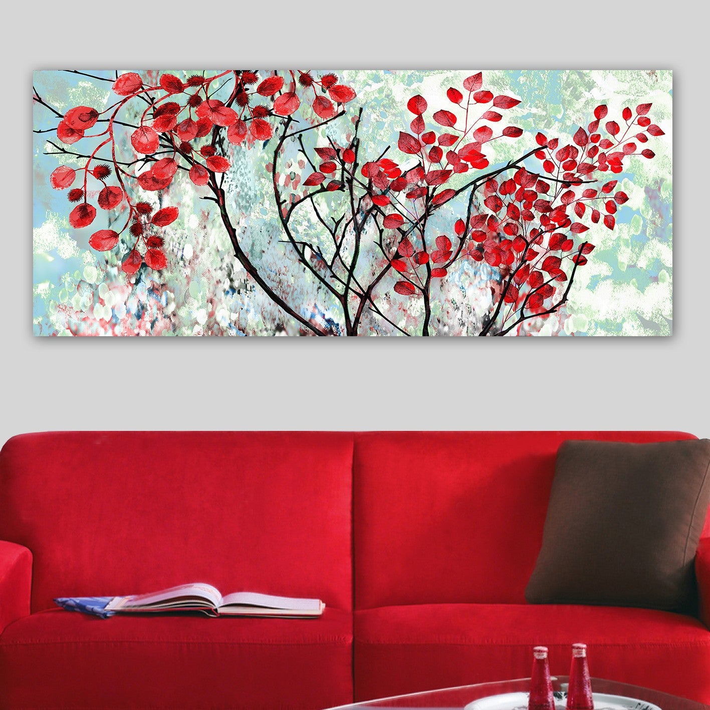 Impressionante pintura decorativa em tela, 50 x 120 cm | 100% tela, 100% moldura de madeira (3 cm de espessura) | Perfeito para amantes de decoração e arte