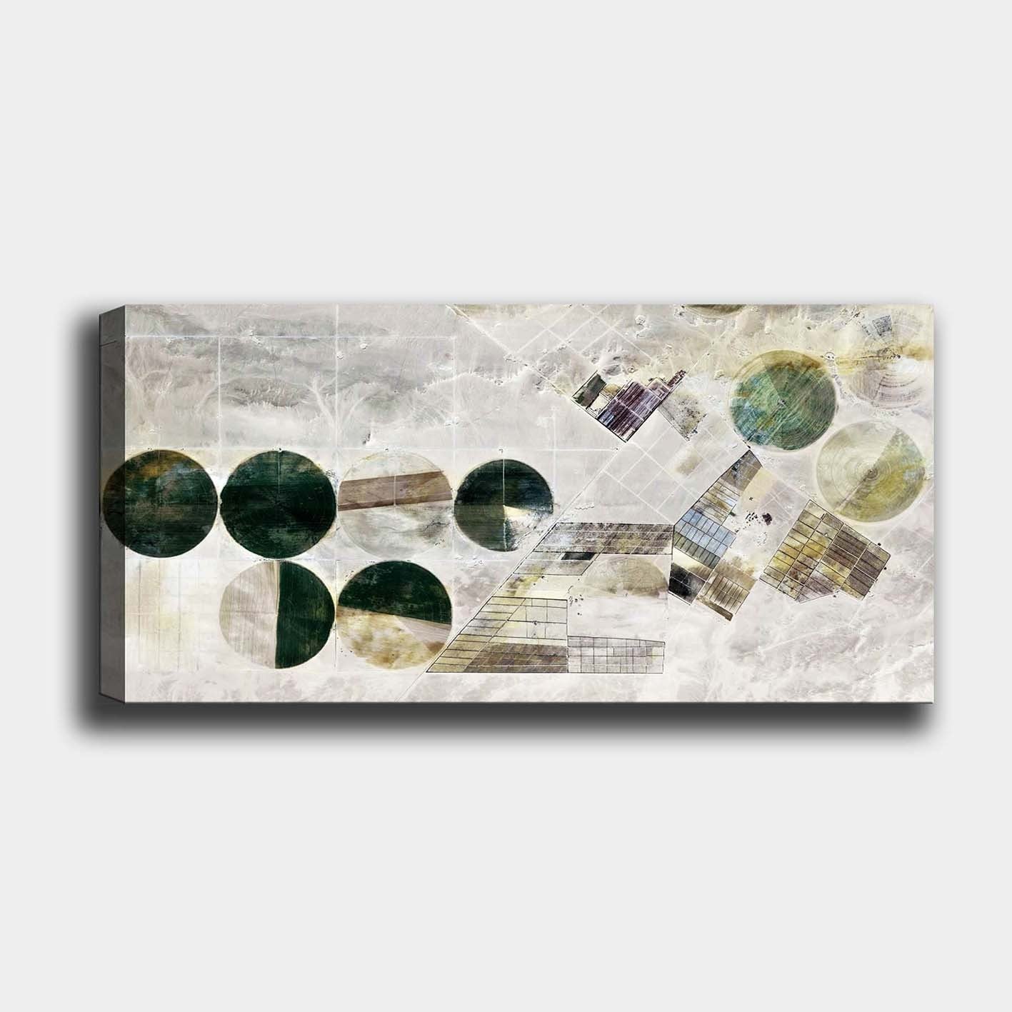 Quadro Decorativo em Tela Multicolor 50 x 120 cm | Moldura de Madeira 3 cm