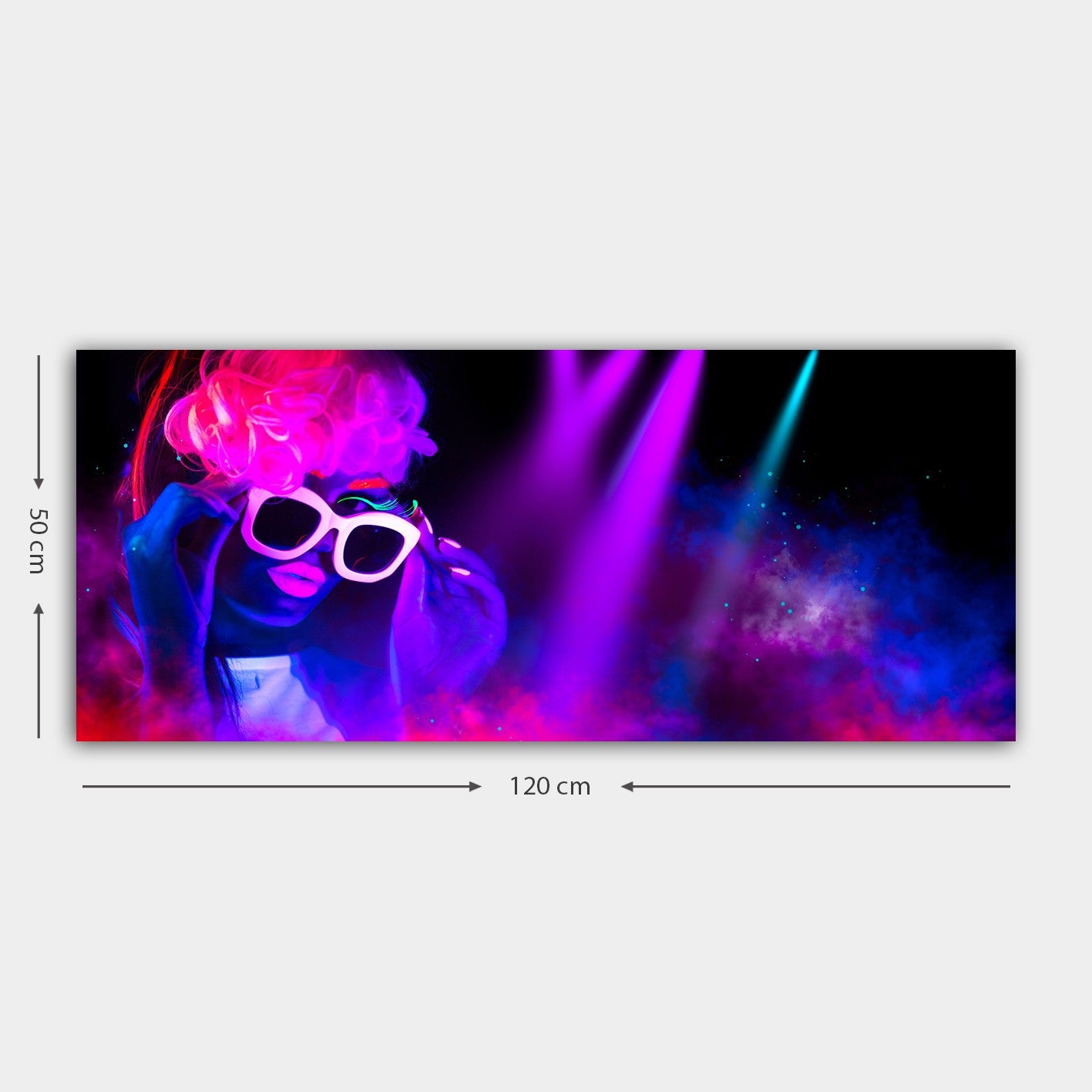 Tela Decorativa Multicolor em 100% Canvas com Moldura de Madeira (3 cm) – 50 x 120 cm