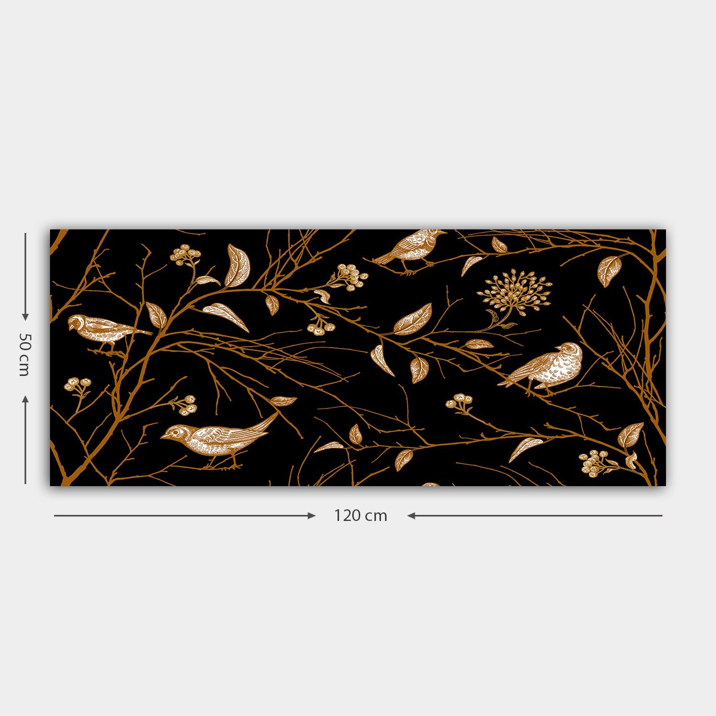 Tela Decorativa em Canvas Multicolor 50 x 120 cm com Moldura de Madeira (3 cm)