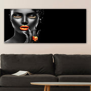 Quadro em Tela Decorativo Multicolor 50x120 cm com Moldura de Madeira 3 cm