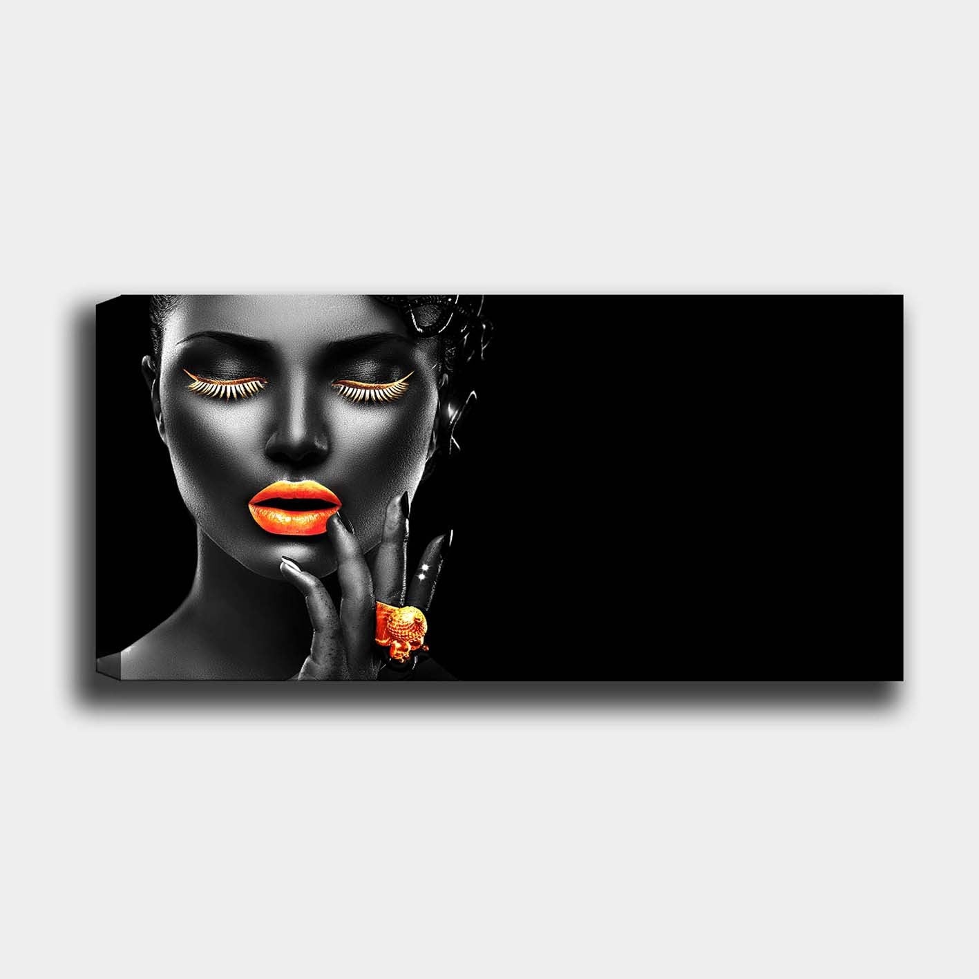 Quadro em Tela Decorativo Multicolor 50x120 cm com Moldura de Madeira 3 cm