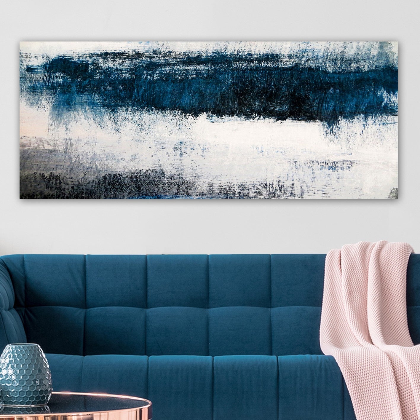 Quadro em Tela Decorativa Multicolor 50x120 cm – 100% Canvas, Moldura de Madeira 3 cm