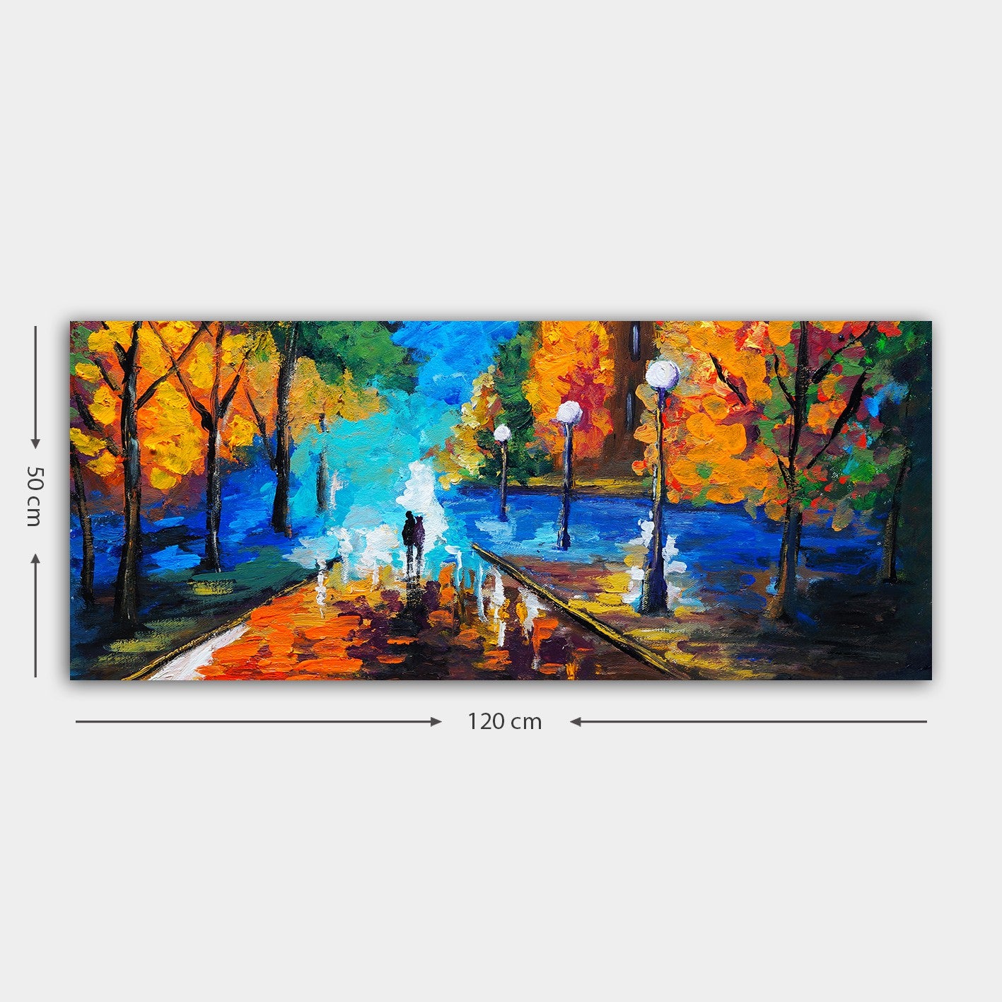 Quadro em Tela Decorativo Multicolorido 50 x 120 cm – 100% Tela, Moldura de Madeira 3 cm (YTY113055862_50120 | 451ERN1202)