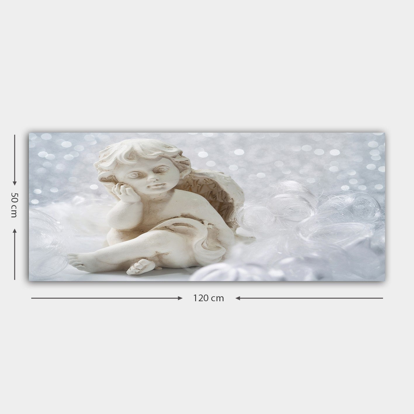 Quadro em Tela 100% Canvas Multicolor 50 x 120 cm com Moldura de Madeira (3 cm)