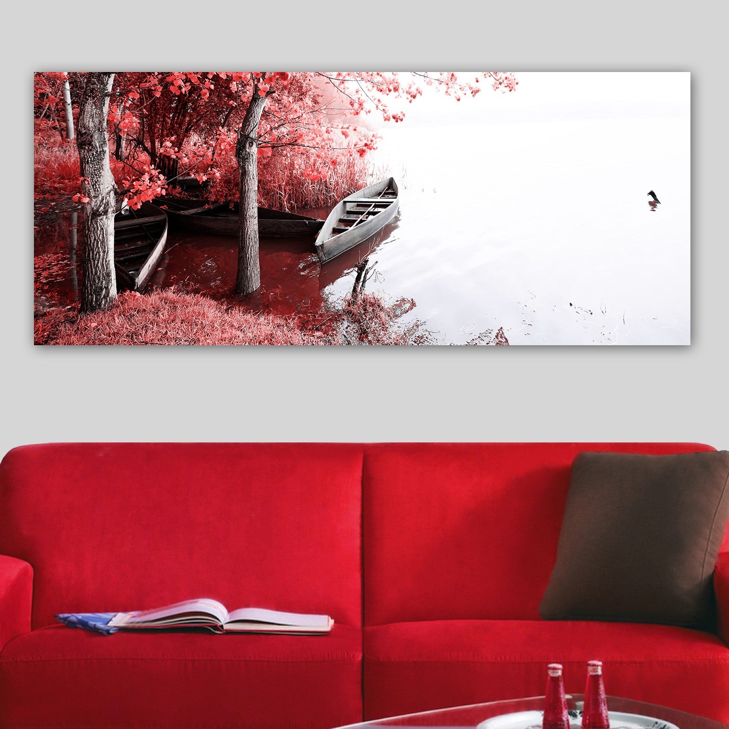 Quadro em Tela Decorativa Multicolor 50 x 120 cm – 100% Tela com Moldura 100% Madeira (3 cm)