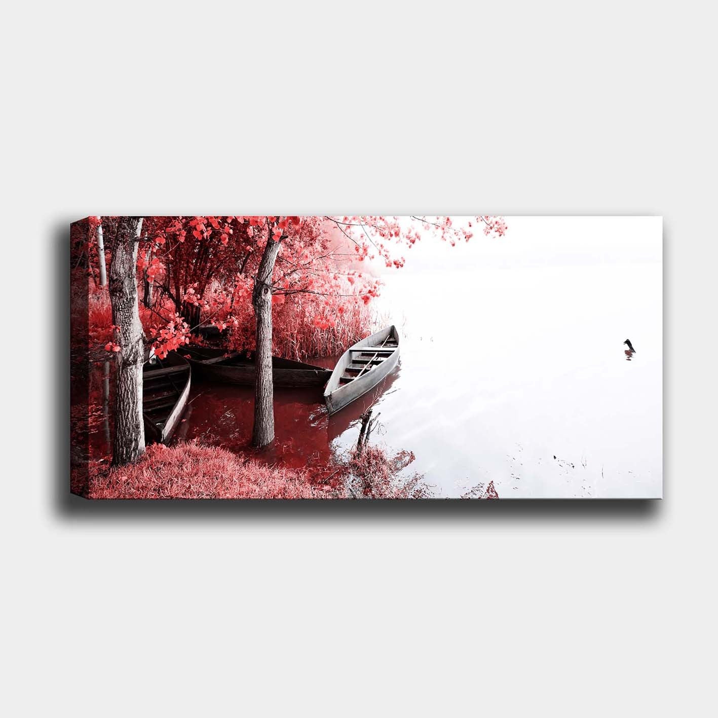 Quadro em Tela Decorativa Multicolor 50 x 120 cm – 100% Tela com Moldura 100% Madeira (3 cm)