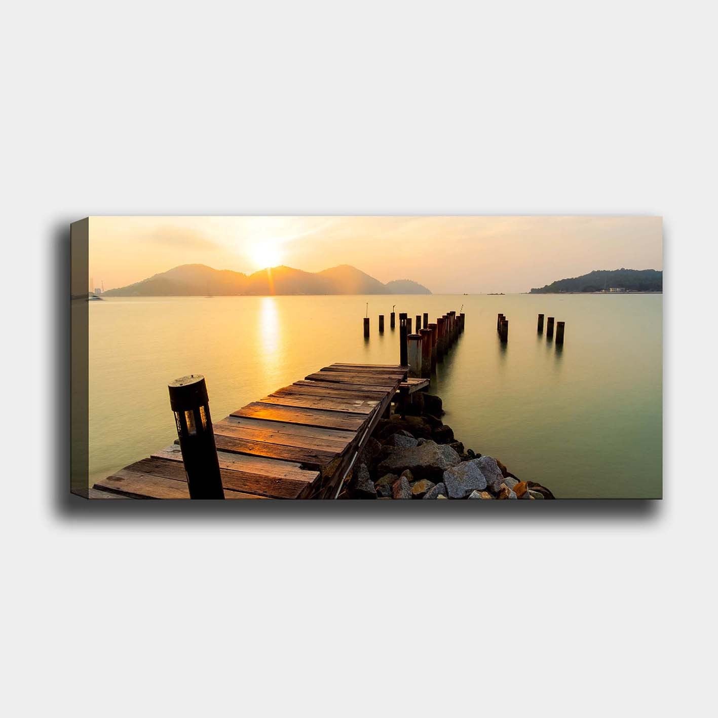 Tela Decorativa Multicolor 50x120 cm | Canvas 100% com Moldura de Madeira 3 cm