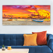 Tela Decorativa em Canvas Multicolor 50 x 120 cm com Moldura de Madeira (3 cm) – YTY1143779_50120