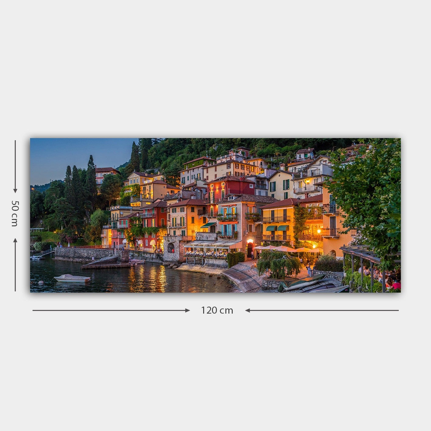 Tela Decorativa Multicolor 50x120 cm com Moldura de Madeira (3 cm) – 100% Canvas