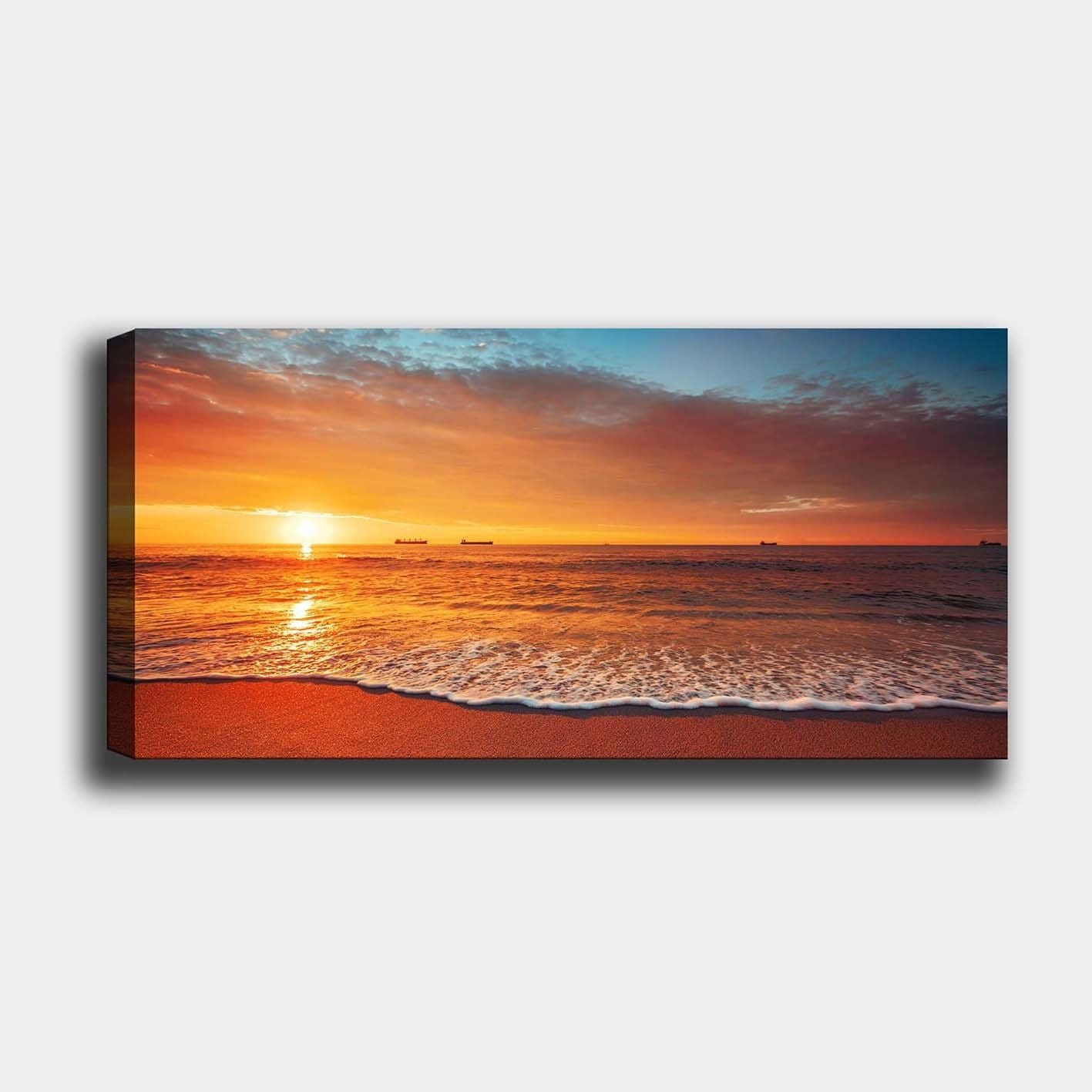 Quadro em Tela Decorativa Multicolor 50x120 cm – Canvas 100% com Moldura de Madeira 100% (3 cm)