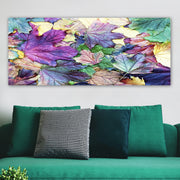 Pintura em Tela Decorativa Multicolor com Moldura de Madeira (3 cm) – 50 x 120 cm