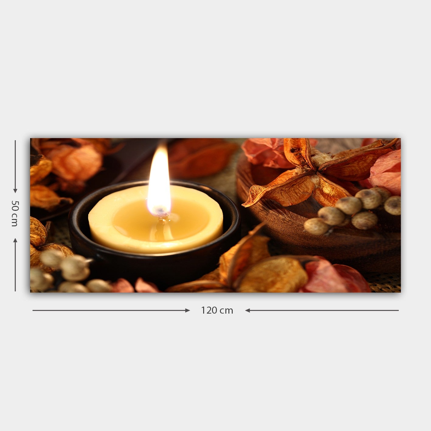 Quadro em Tela Decorativa Multicolor 50x120 cm com Moldura de Madeira (3 cm) – 100% Tela, 100% Madeira | YTY116547799_50120