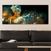 Tela Decorativa Multicolor em Canvas 100% com Moldura de Madeira (3 cm) – 50 x 120 cm