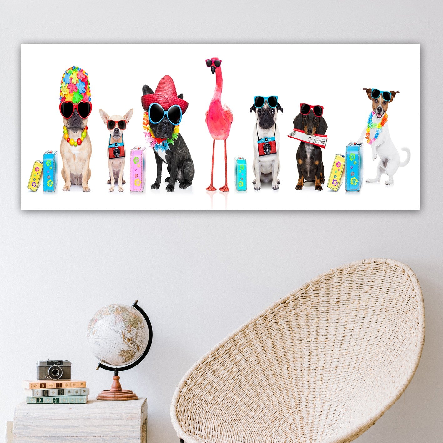 Quadro em Tela Decorativa Multicolor 50x120 cm – Canvas 100% com Moldura de Madeira 3 cm