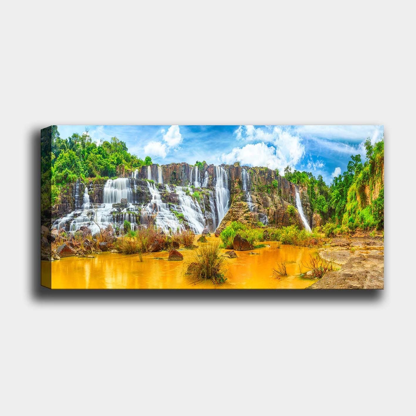 Quadro em Tela Decorativa Multicolor 50x120 cm – 100% Canvas com Moldura de Madeira (3 cm)