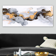 Tela Decorativa em Canvas Multicolor 50x120 cm com Moldura de Madeira 3 cm