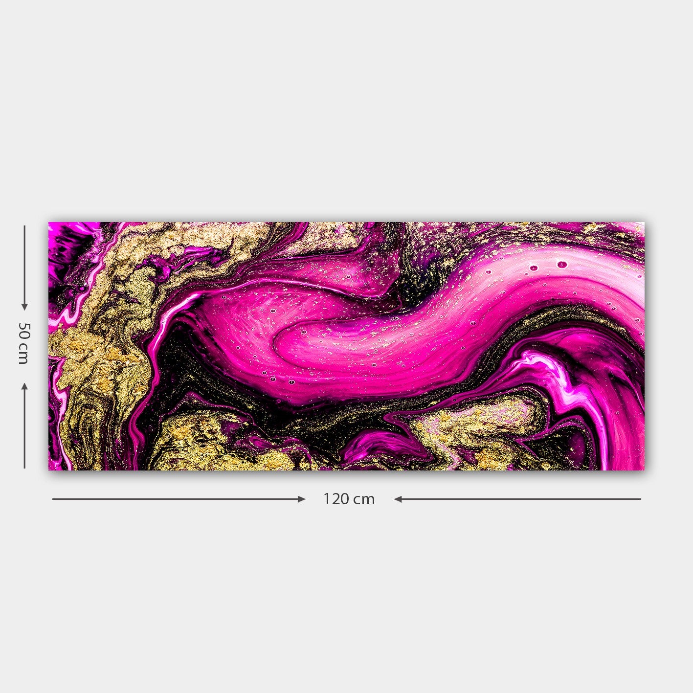 Quadro em Tela Decorativa Multicolor 50x120 cm com Moldura de Madeira (3 cm) – 100% Tela – Ref. 451ERN1230 | YTY1229857033_50120