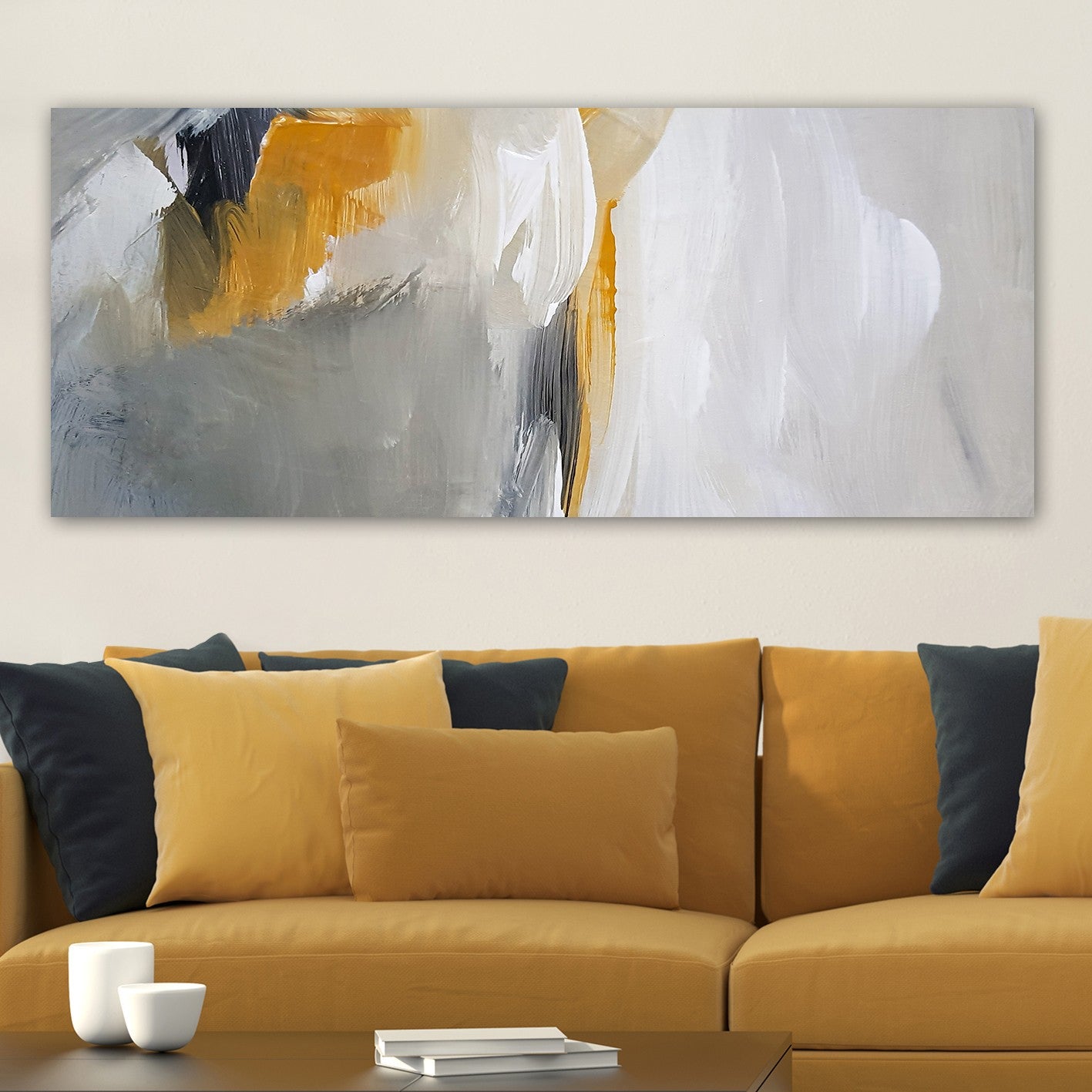 Quadro em Tela Decorativo Multicolor 50x120 cm – 100% Canvas com Moldura de Madeira (3 cm)