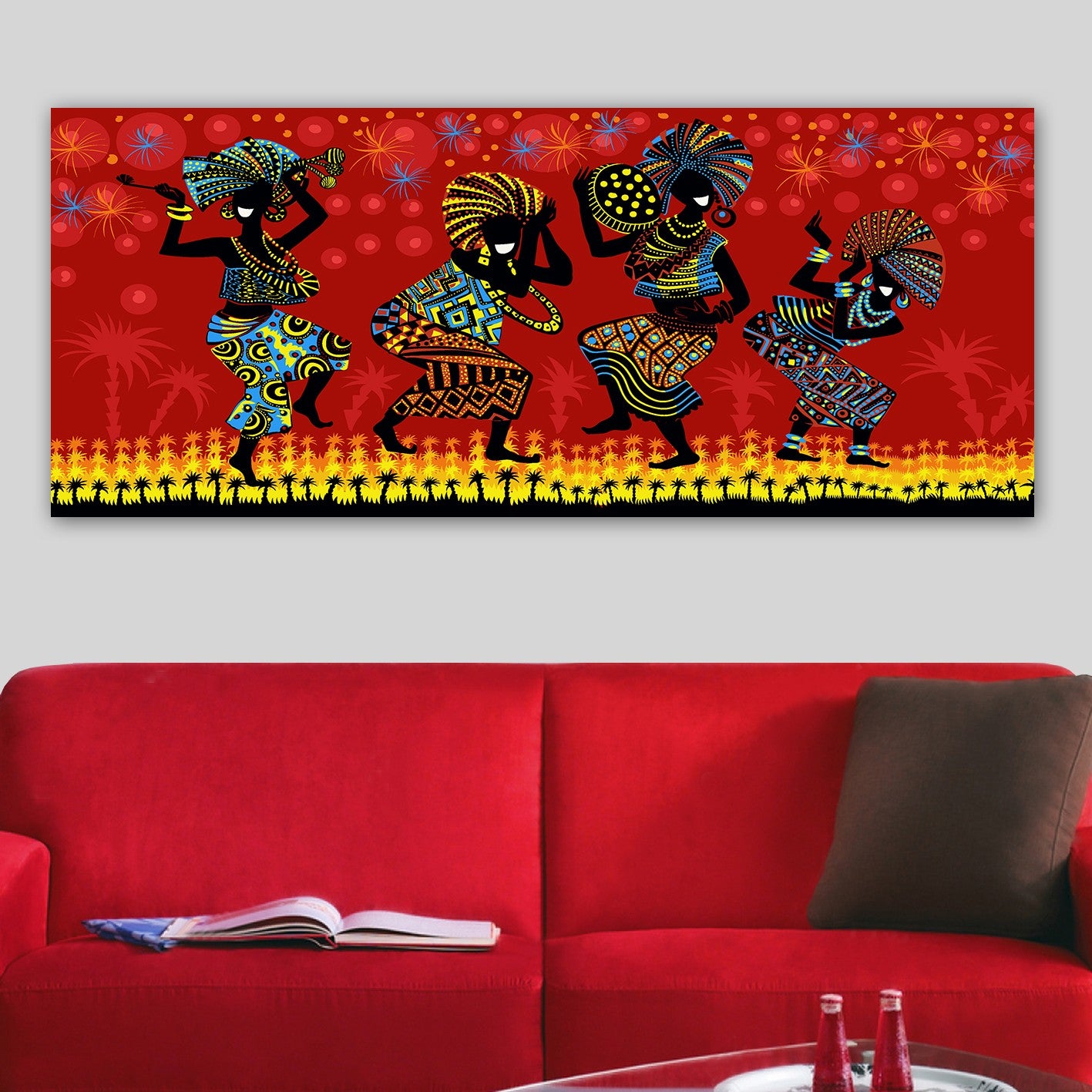 Tela Decorativa Multicolor 50x120 cm – 100% Canvas com Moldura em Madeira (3 cm)