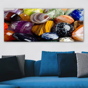 Quadro em Tela 100% Multicolor 50x120 cm com Moldura 100% Madeira (3 cm)
